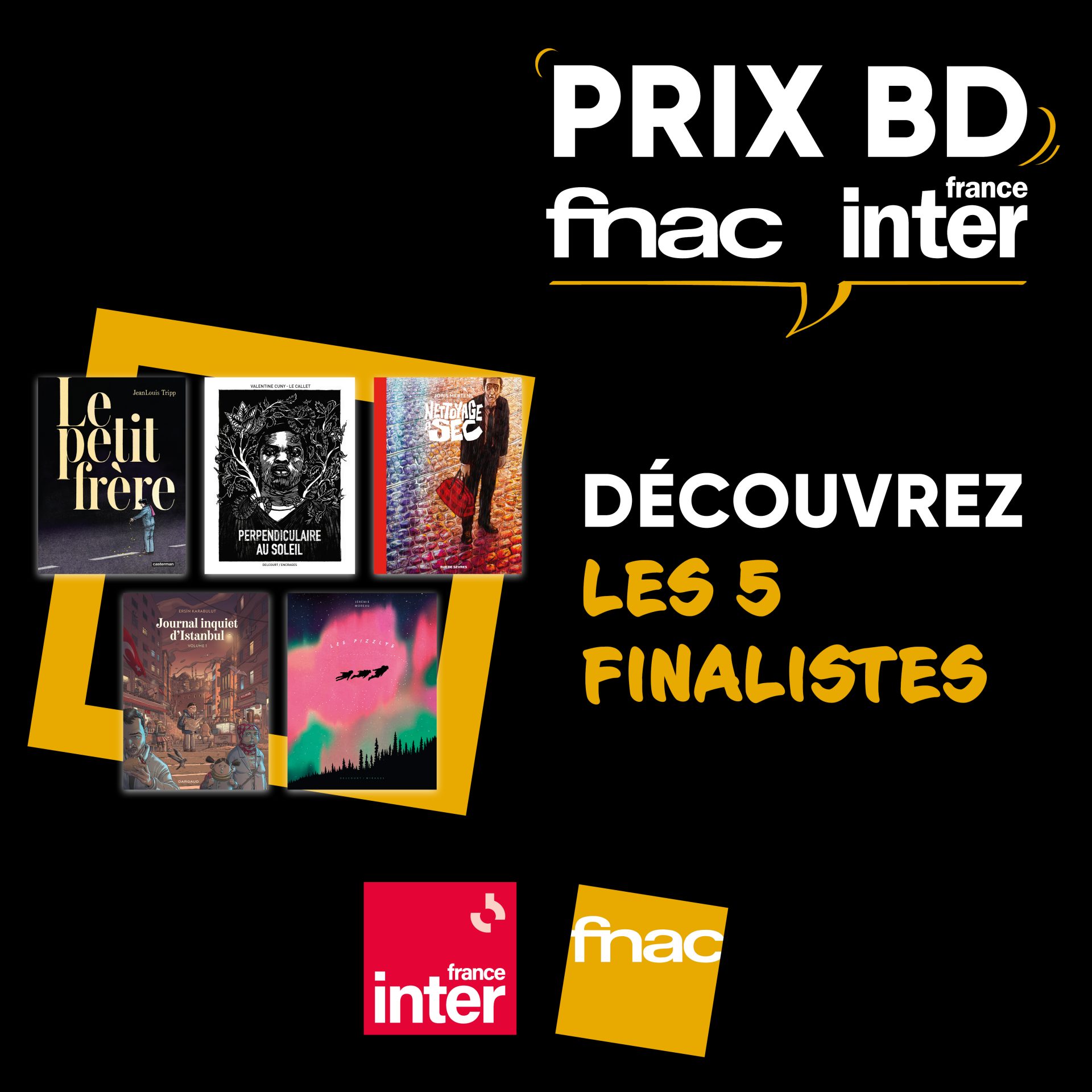La Fnac et France Inter dévoilent les cinq bandes dessinées finalistes